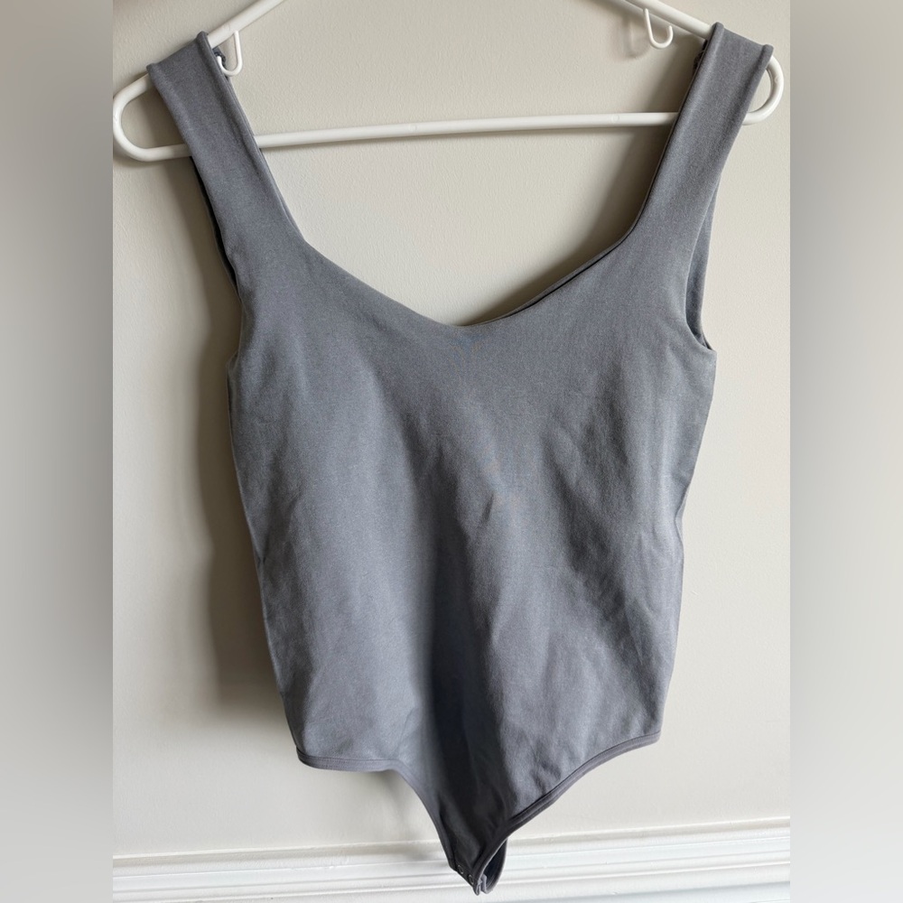 Intimately Free People Womens Grey Stretch Thong Bodysuit Size M/L